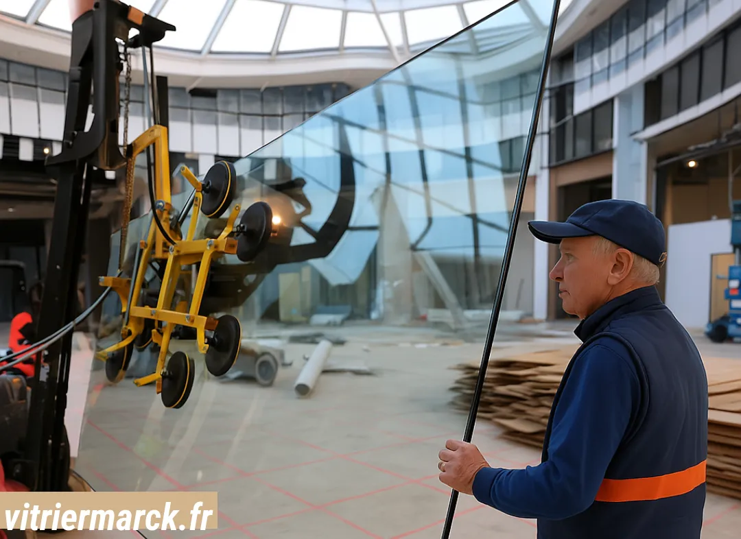 Remplacement de vitrine magasin Marck